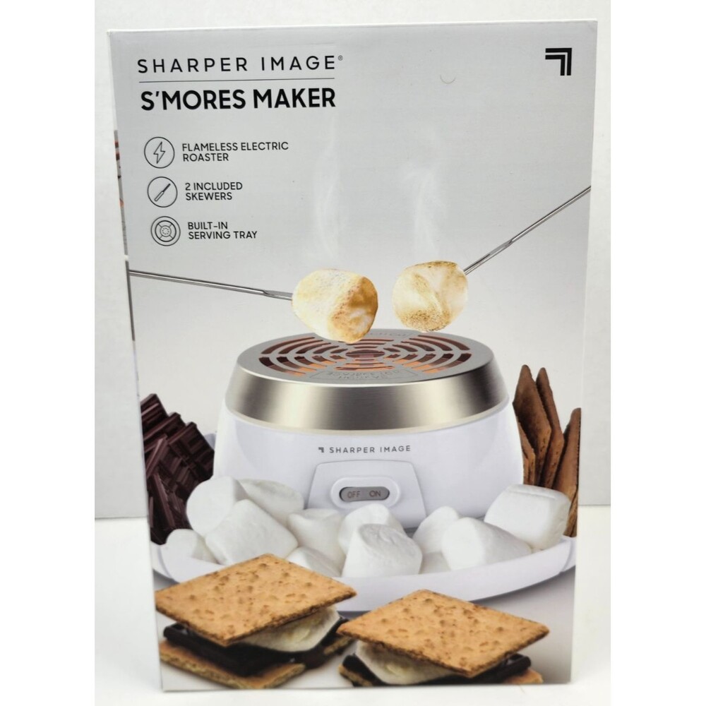 Sharper Image Flameless Electric Tabletop S'mores Maker White New in Box - Picture 2 of 4